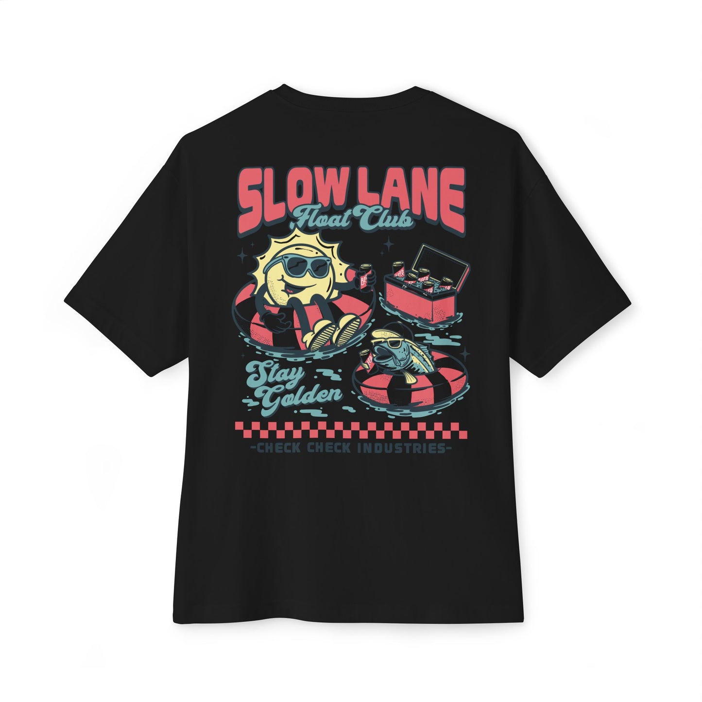 Slow Lane Retro Cartoon Floaties tank top | Stay Golden vintage summer design