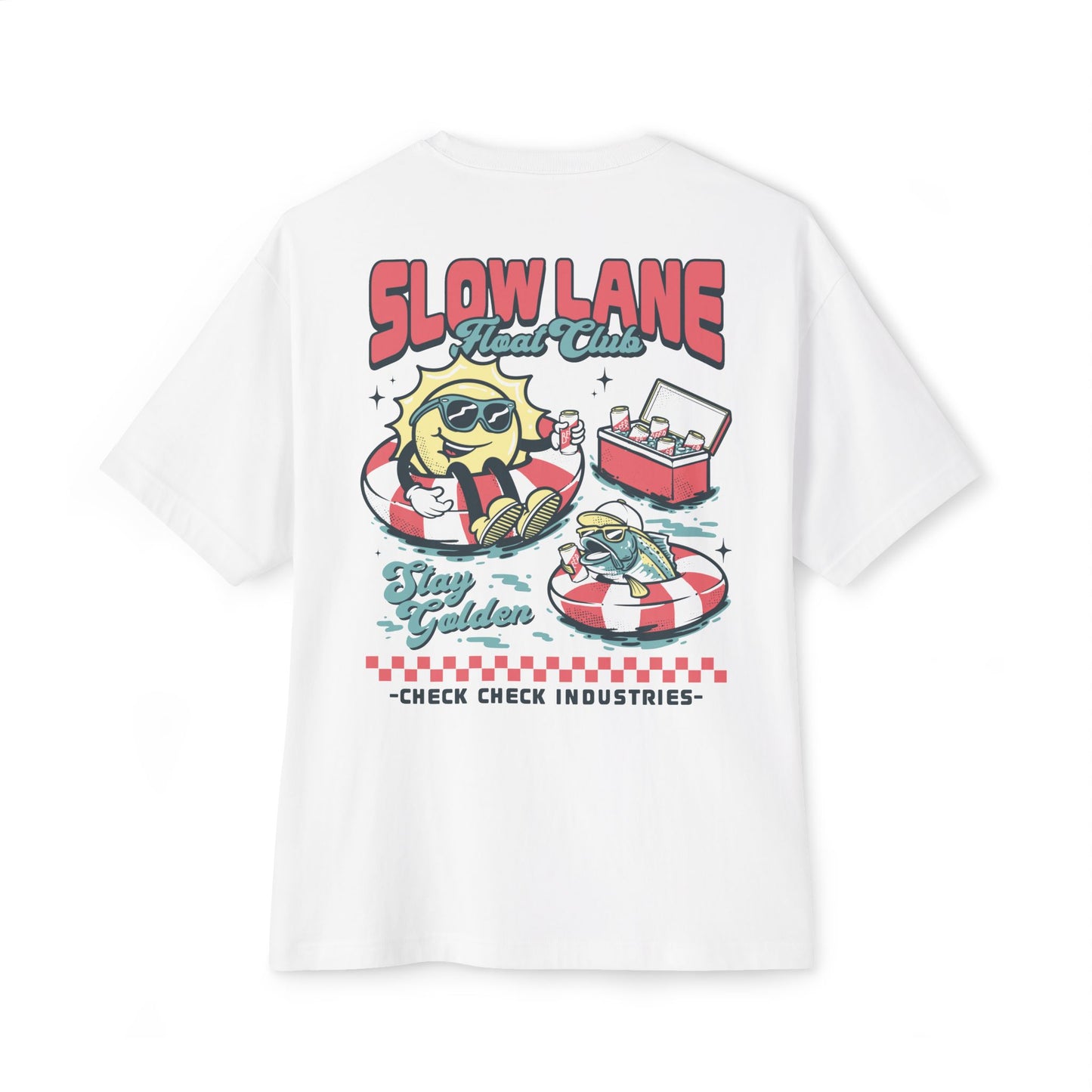 Slow Lane Retro Cartoon Floaties tank top | Stay Golden vintage summer design