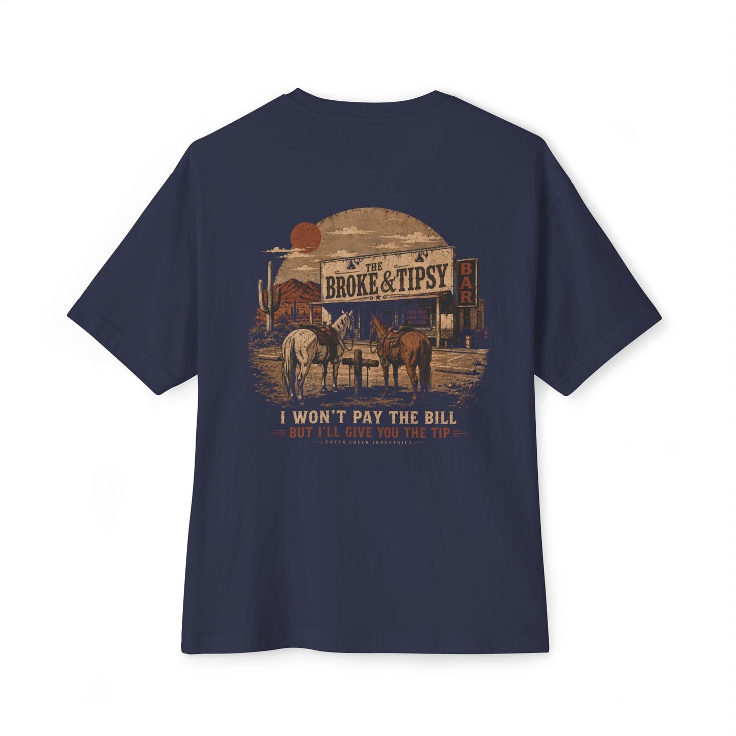 Broke & Tipsy Graphic Tee — Vintage Bar T-Shirt