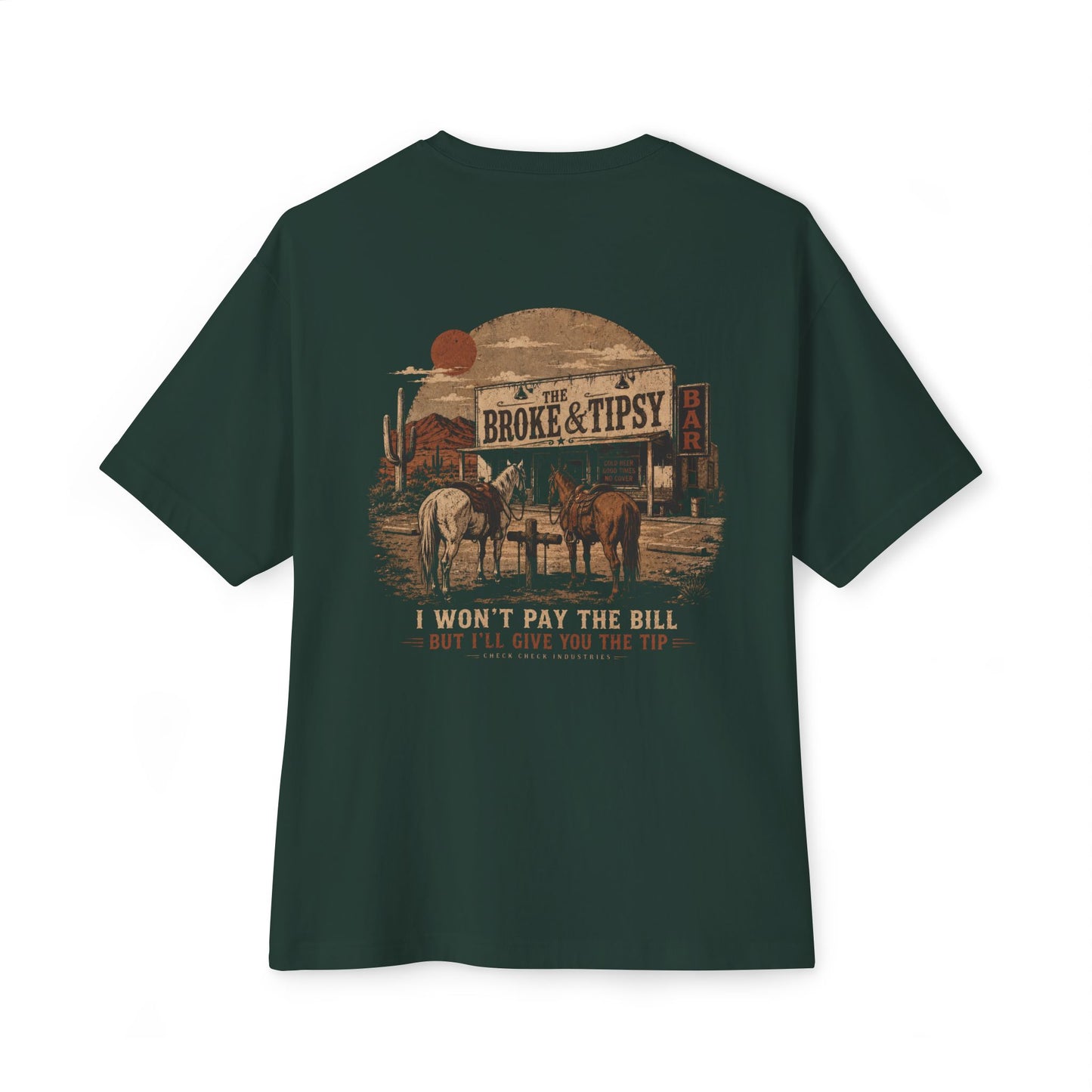 Broke & Tipsy Graphic Tee — Vintage Bar T-Shirt
