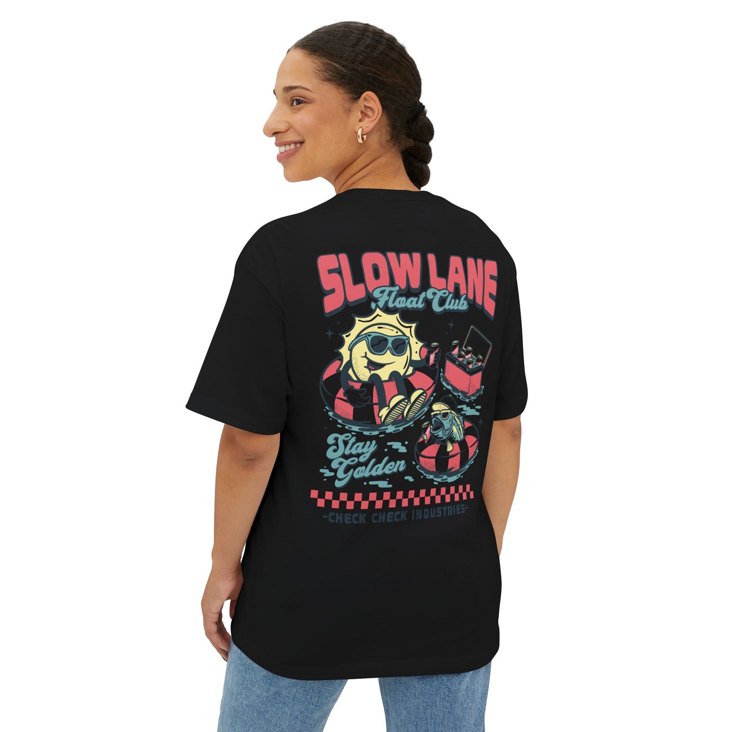 Slow Lane Retro Cartoon Floaties tank top | Stay Golden vintage summer design