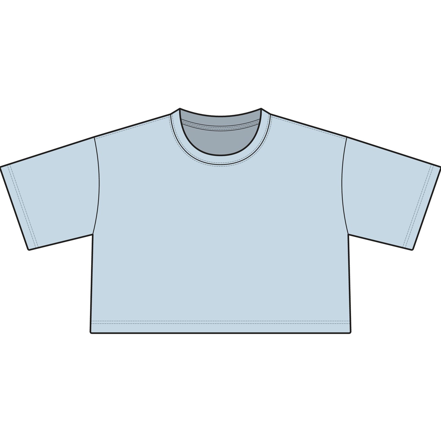 Hey Golden Cropped Tee — Women's Vintage-Inspired Chest Logo Crop Top