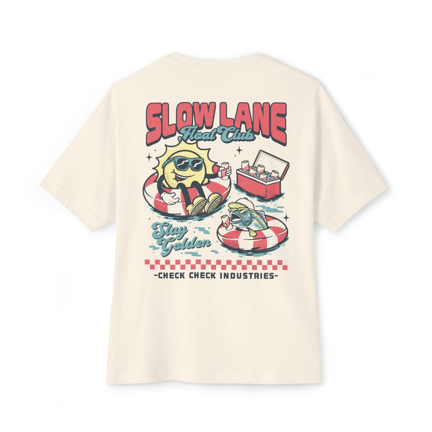 Slow Lane Retro Cartoon Floaties tank top | Stay Golden vintage summer design