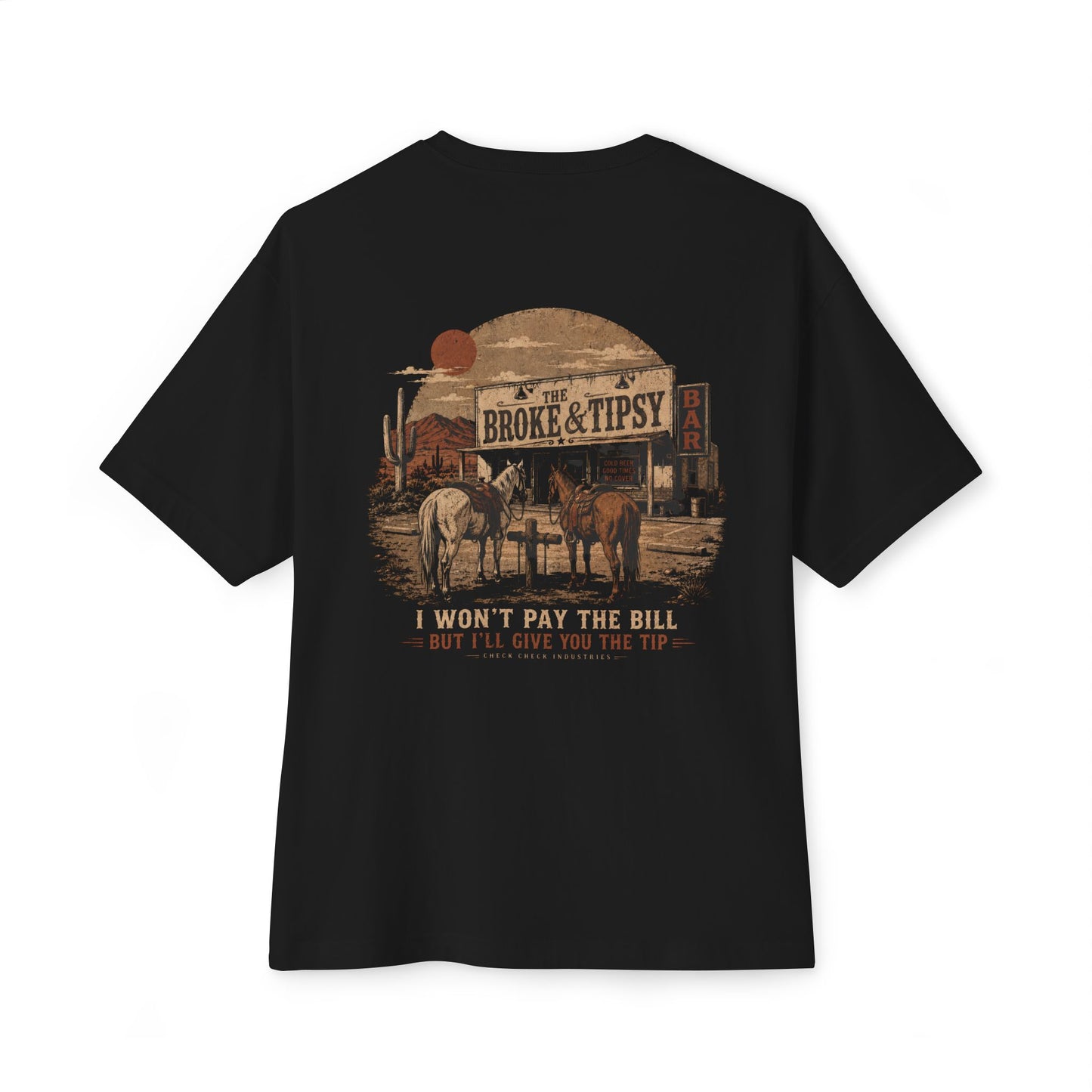 Broke & Tipsy Graphic Tee — Vintage Bar T-Shirt