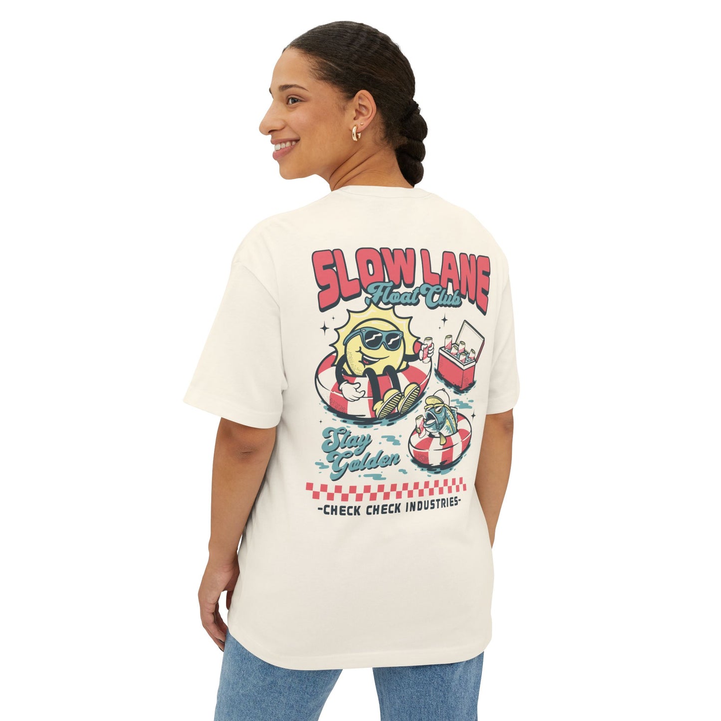 Slow Lane Retro Cartoon Floaties tank top | Stay Golden vintage summer design